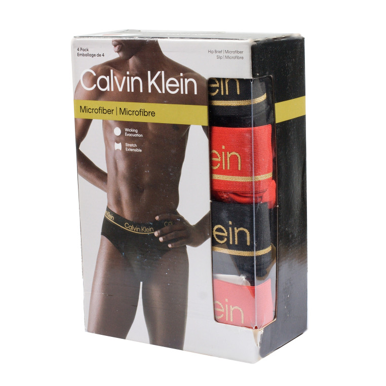 4PACK Calvin Klein PRO FITset v Krabičce Pánské Boxerky Low Rise Microfiber Trenýrky bílé