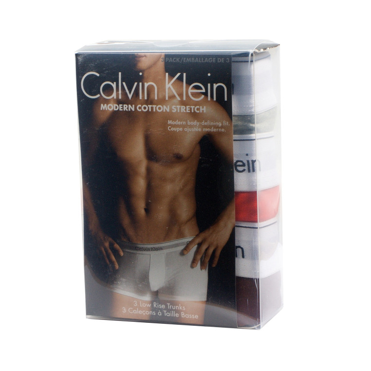 3PACK Calvin Klein set v Krabičce Pánské Boxerky 3 kusy Modern Cotton Stretch Boxer Classic Fit Trenýrky mix barev