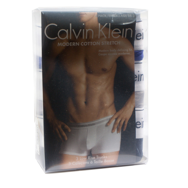3PACK Calvin Klein set v Krabičce Pánské Boxerky 3 kusy Cotton Stretch Boxer Classic Fit Trenýrky mix barev 5939