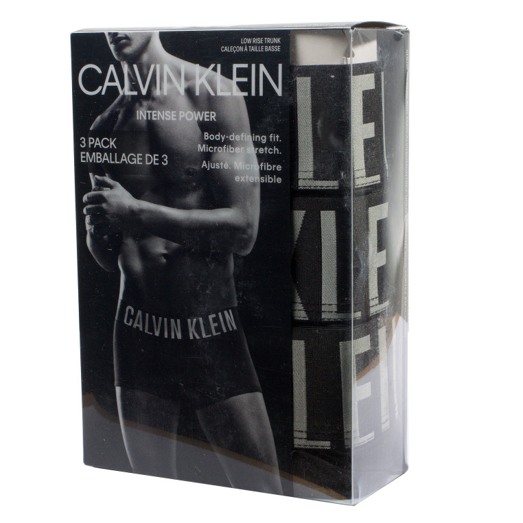 3PACK Calvin Klein set Boxerky Intense Power v Krabičce Pánské Microfiber Stretch Trenýrky 