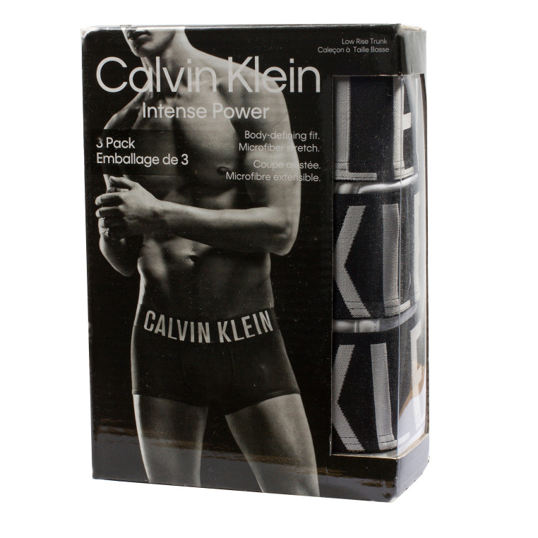 3PACK Calvin Klein set Boxerky Intense Power v Krabičce Pánské Microfiber Stretch Trenýrky bílé