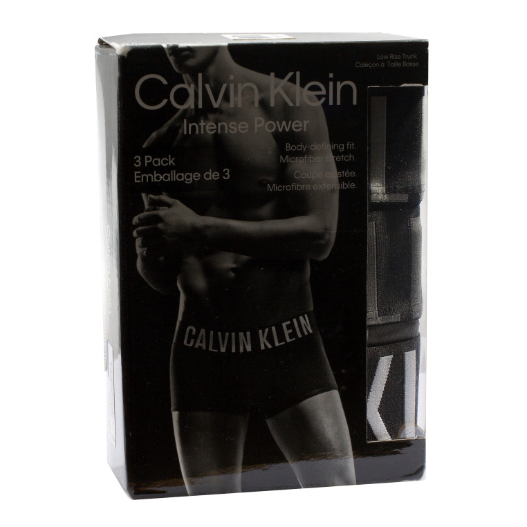 3PACK Calvin Klein set Boxerky Intense Power v Krabičce Pánské Microfiber Stretch Trenýrky 