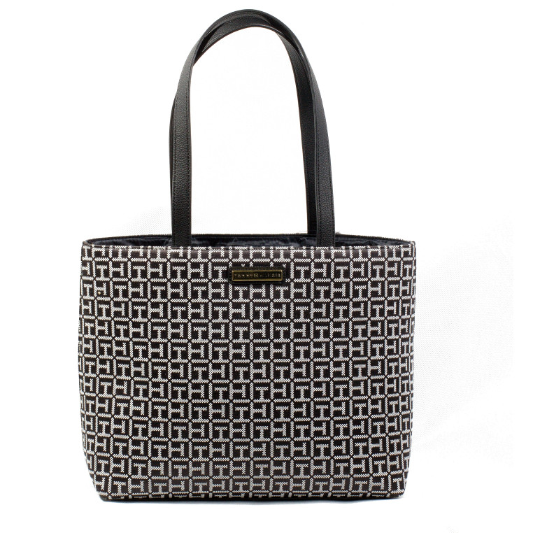 Tommy Hilfiger Větší kabelka Signature TH Logo Large Tote Shoulder Bag dark blue