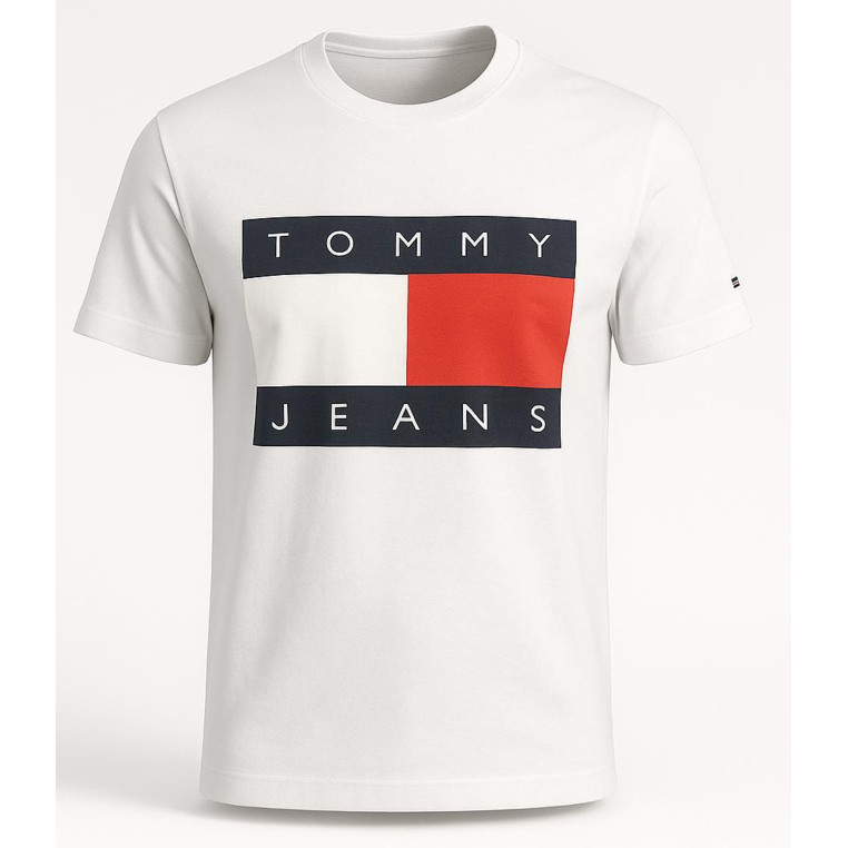 Tommy Hilfiger Pánské Tričko krátký rukáv Iconic Stripe wht