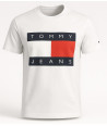 Tommy Hilfiger Pánské Tričko krátký rukáv Iconic Stripe wht