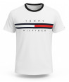 Tommy Hilfiger Pánské Tričko krátký rukáv Iconic Stripe wht