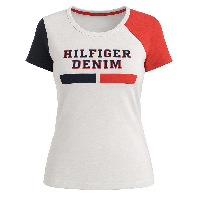 Tommy Hilfiger dámské tričko s krátkým rukávem Iconic Logo mix