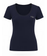 Tommy Hilfiger dámské tričko Solid crew TH Signature tmavě modré