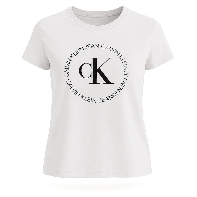 Calvin Klein dámské tričko Iconic Logo bílé white soft cotton