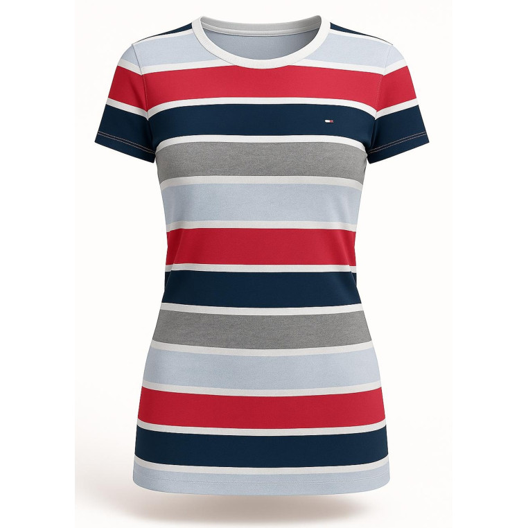 Tommy Hilfiger klasické dámské tričko pruhované 979-600