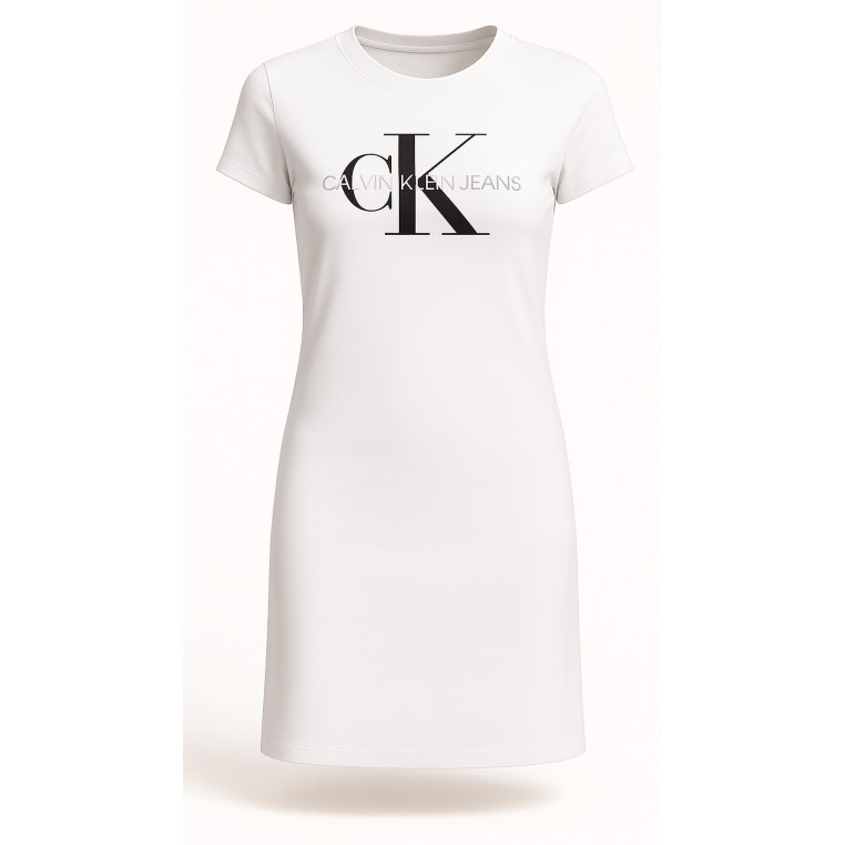 Calvin Klein dámské tričkové šaty bílé Iconic logo CK
