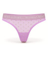 Victorias Secret tanga bavlněné kalhotky Cotton Heartbreaker Orchid Pink