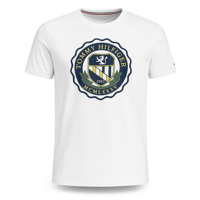 Tommy Hilfiger pánské tričko Logo signature bílé