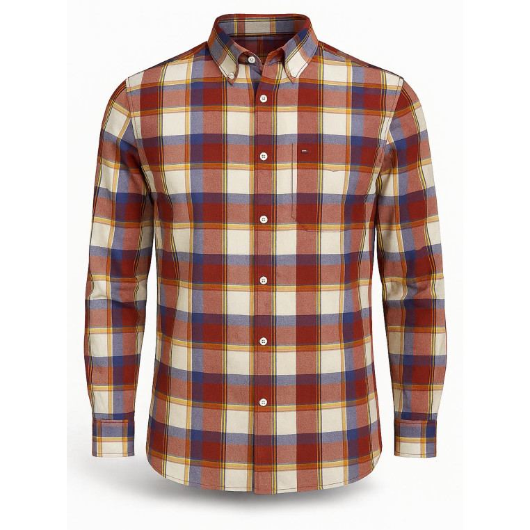 Tommy Hilfiger pánská košile s dlouhým rukávem kostkovaná 008-749