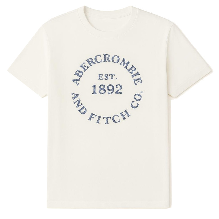 Abercrombie & Fitch pánské tričko s krátkým rukávem Muscle Fit bílé