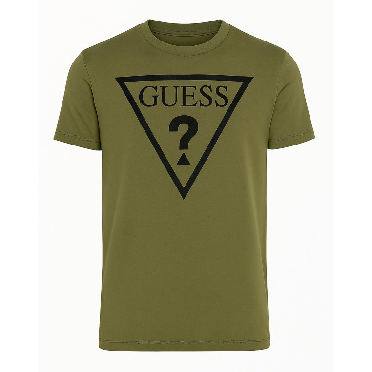 Guess Pánské Tričko Erikk Logo khaki