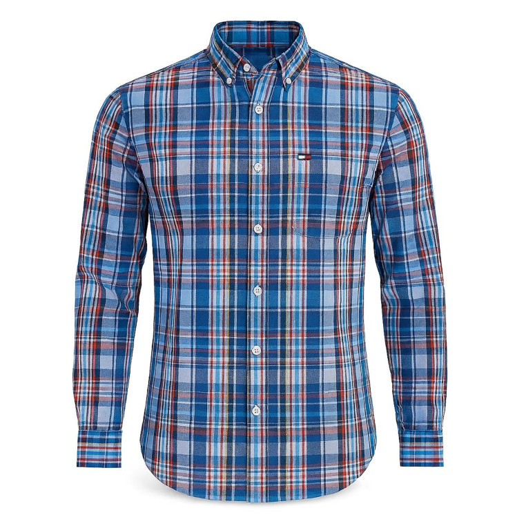 Tommy Hilfiger pánská košile s dlouhým rukávem kostkovaná 010-497