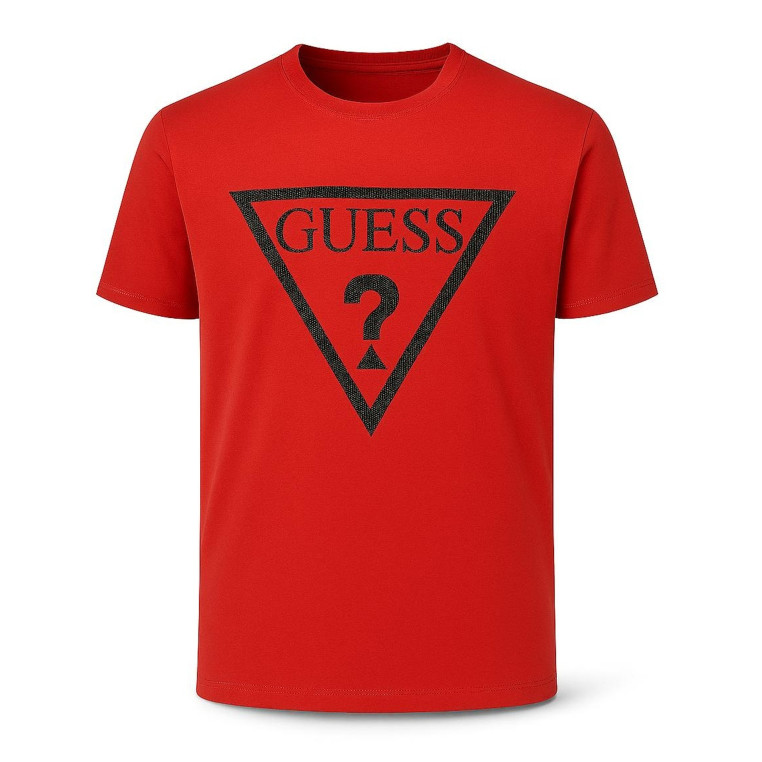 Guess Pánské Tričko Erikk Logo červené