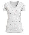 Tommy Hilfiger dámské tričko v-neck Tommy flag bílé