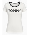 Tommy Hilfiger dámské tričko Solid Essential crew bílé