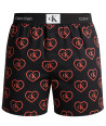 Calvin Klein LOVE CK srdíčka boxerky Bavlněné černé