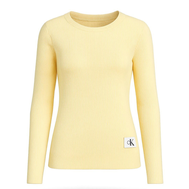 Calvin Klein dámský svetr s hedvábím Iconic yello