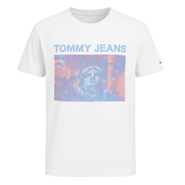 Tommy Hilfiger pánské tričko s krátkým rukávem bílé whote Print