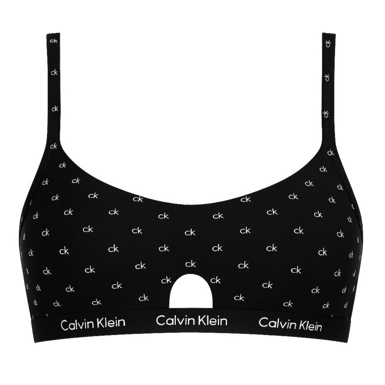 Calvin Klein sportovní podprsenka Bralette Korzet Logo Iconic černá