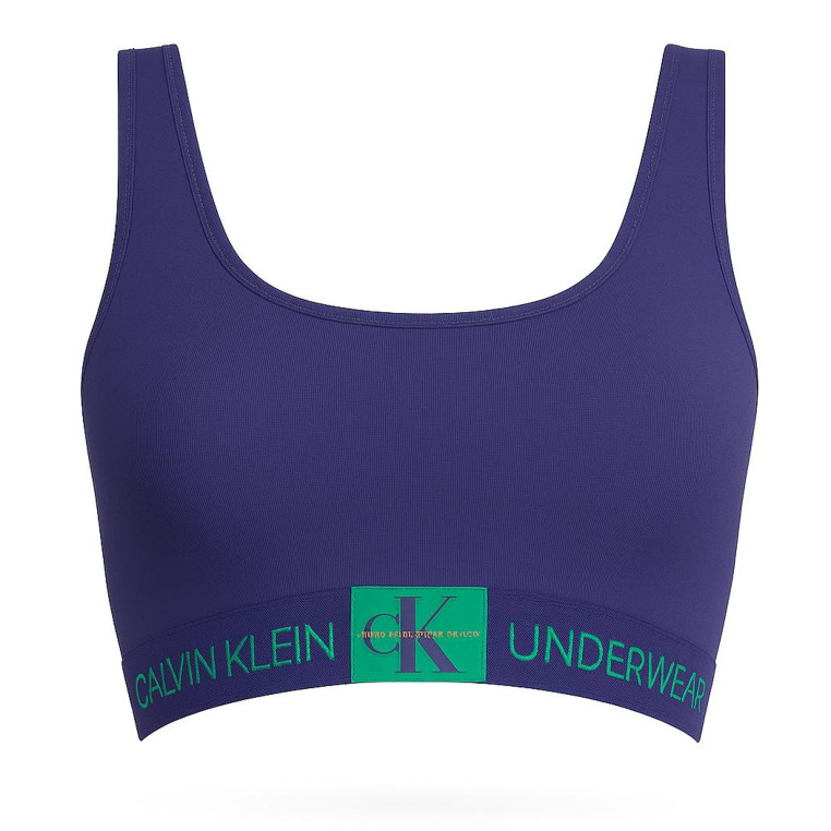Calvin Klein Monogram sportovní podprsenka Bralette Korzet violet