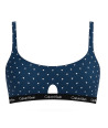 Calvin Klein sportovní podprsenka Bralette Korzet diamonds modrá