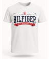 Tommy Hilfiger Pánské Bílé Tričko Iconic – Logo Print