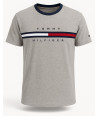 Tommy Hilfiger pánské tričko s krátkým rukávem Core Logo šedé