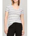 Tommy Hilfiger Bavlněné Dámské Tričko s pruhy