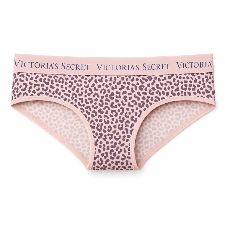 Victorias secret klasické kalhotky Hipster Hiphugger pather vzor, zlatý lem