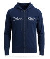 Calvin Klein pánské mikina s kapucí na zip modrá BlueCK