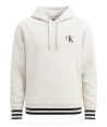 Calvin Klein pánské mikina hoodie s kapucí Smart Iconic bílá