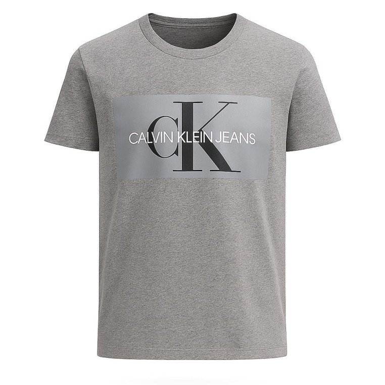 Calvin Klein pánské tričko reflective iconic logo šedé