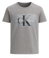 Calvin Klein pánské tričko reflective iconic logo šedé