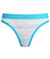 Victorias Secret tanga bavlněné kalhotky Stretch Logo brand multi blue
