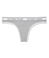 Victoria Secret Tanga Bavlněné Kalhotky šedé grey 
