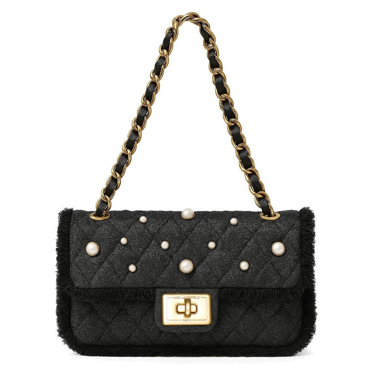 KARL LAGERFELD kabelka AGYNESS čená barva originální Top