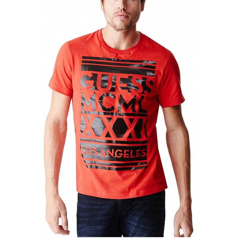 Guess pánské tričko Amstead červené
