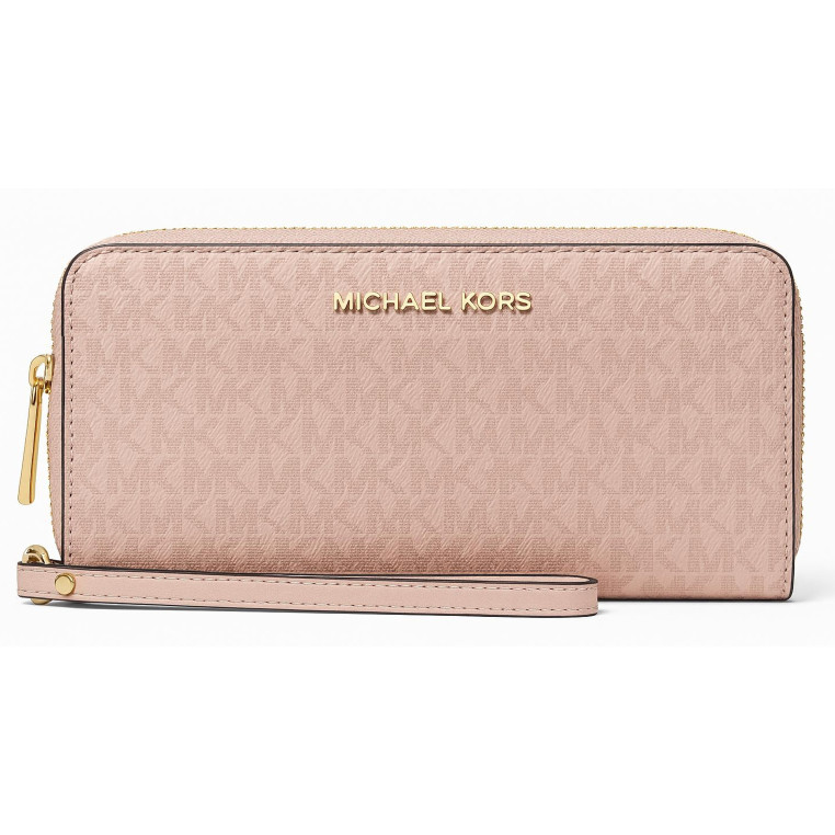 Michael Kors peněženka - Jet set travel ZA continental PINK strap