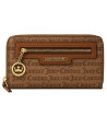 Juicy Couture dámská peněženka World Play jacquard Zip hnědá